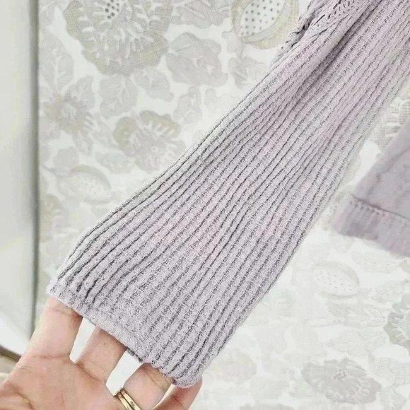 Knox Rose Cut out Crewneck Knit Sweater Women's M Lavender - Picture 5 of 8